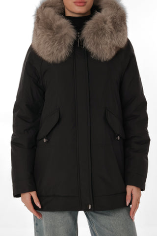 Genuine Polar Fox Trim Coat