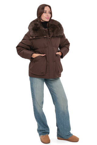 Michelle Genuine Fur Trim Down Parka