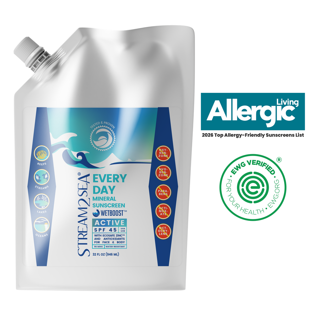 Every Day Active Mineral Sunscreen Refill - Glamourous Grace