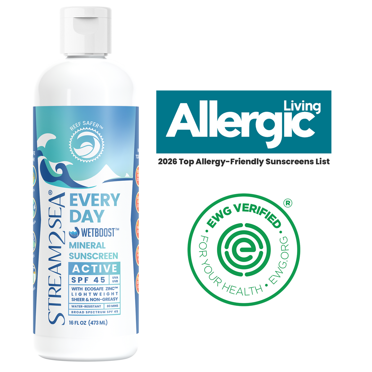 Every Day Active Mineral Sunscreen 16oz - Glamourous Grace