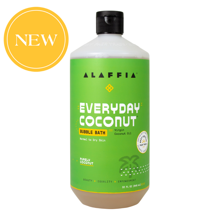 Alaffia EveryDay Coconut Bubble Bath, Purely Coconut- 32oz - Glamourous Grace