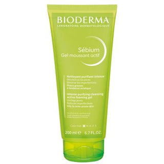 Bioderma Sebium Foaming Gel Active: Oil Control & Acne Defense - Gentle, Hypoallergenic Face Wash for Oily & Acne-Prone Skin (6.76 fl oz) - Glamourous Grace