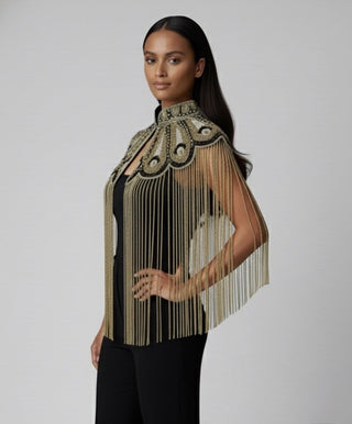 Gilded Fleur Cape - Glamourous Grace