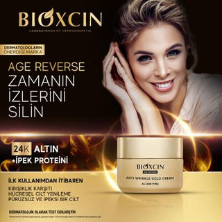 Bioxcin Anti-Aging Face Cream with Gold Particles - Luxurious Hydrating Cream for Fine Lines & Wrinkles, 1.69 fl oz - Glamourous Grace
