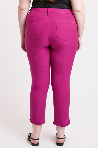 Women's Plus High Rise Hyperstretch Cropped Straight Pants