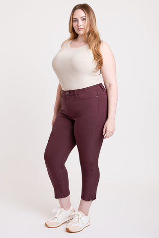 Women's Plus High Rise Hyperstretch Cropped Straight Pants
