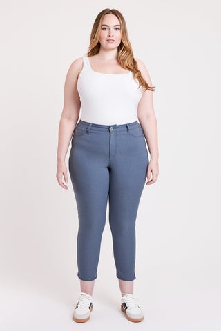 Women's Plus High Rise Hyperstretch Cropped Straight Pants