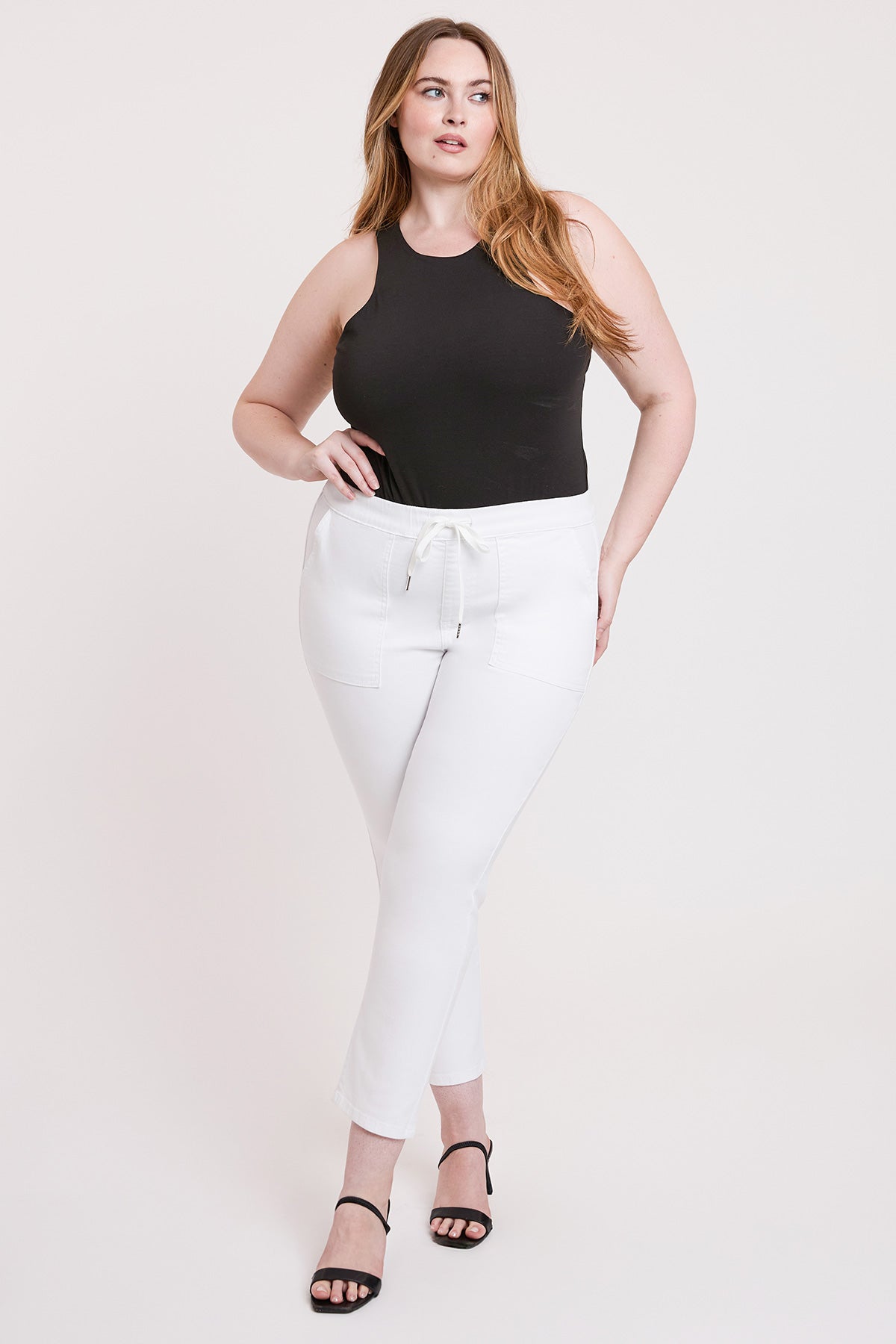 Women's Plus High Rise Pull On Straight  Jogger - Glamourous Grace