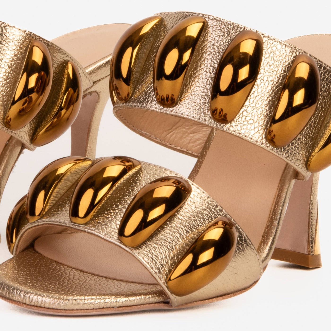 The Eclipse Gold Leather Women Sandal - Glamourous Grace