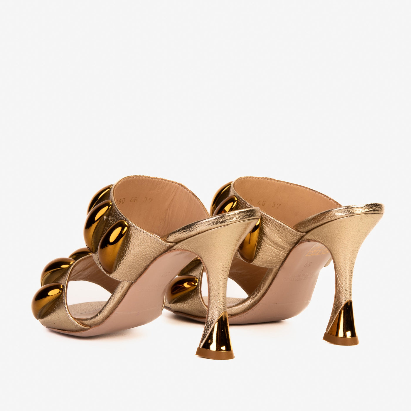 The Eclipse Gold Leather Women Sandal - Glamourous Grace