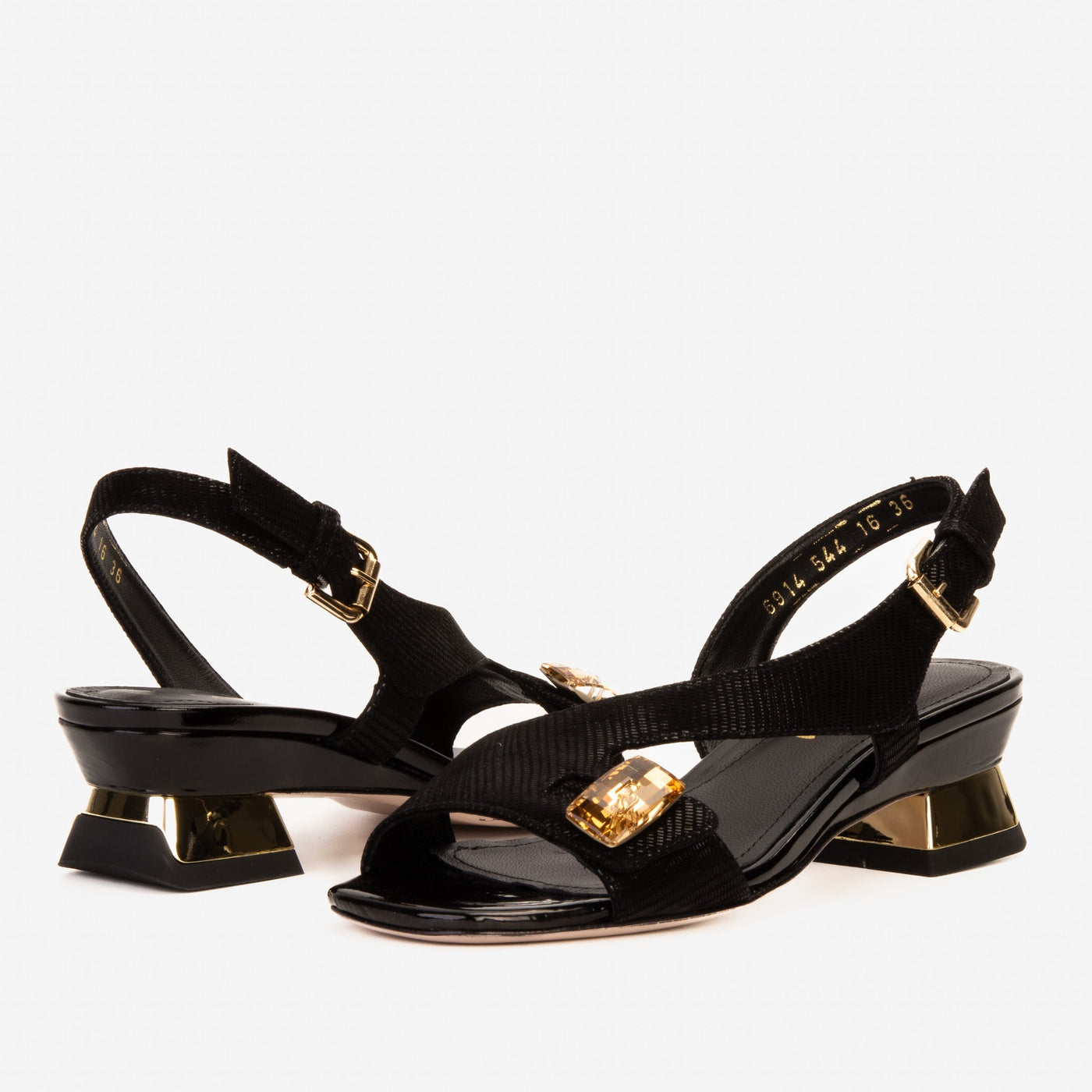 The Iconic Black Leather Women Sandal - Glamourous Grace