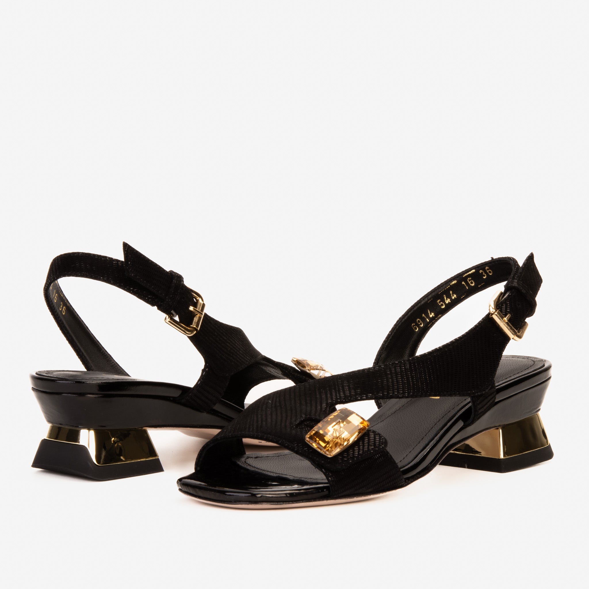 The Iconic Black Leather Women Sandal - Glamourous Grace
