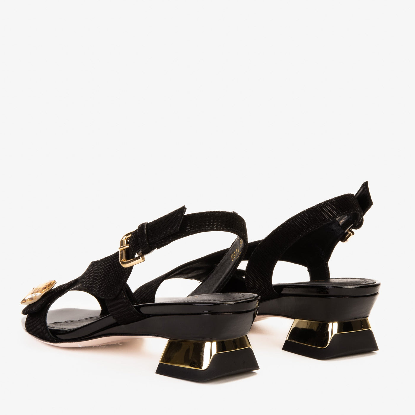 The Iconic Black Leather Women Sandal - Glamourous Grace