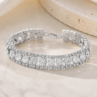 Round Crystal Rhinestone Evening Bracelet