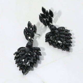 Marques Stone Accented Dangle Evening Earrings