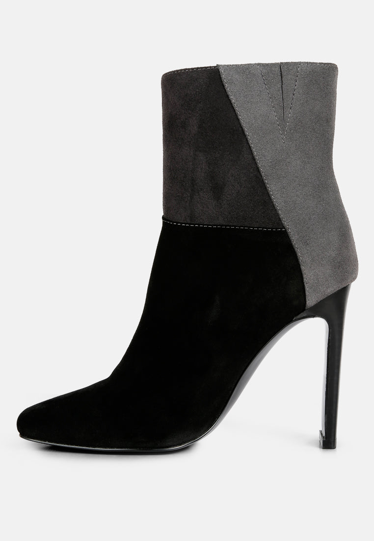 Ezra Patchwork Suede Ankle Boots - Glamourous Grace