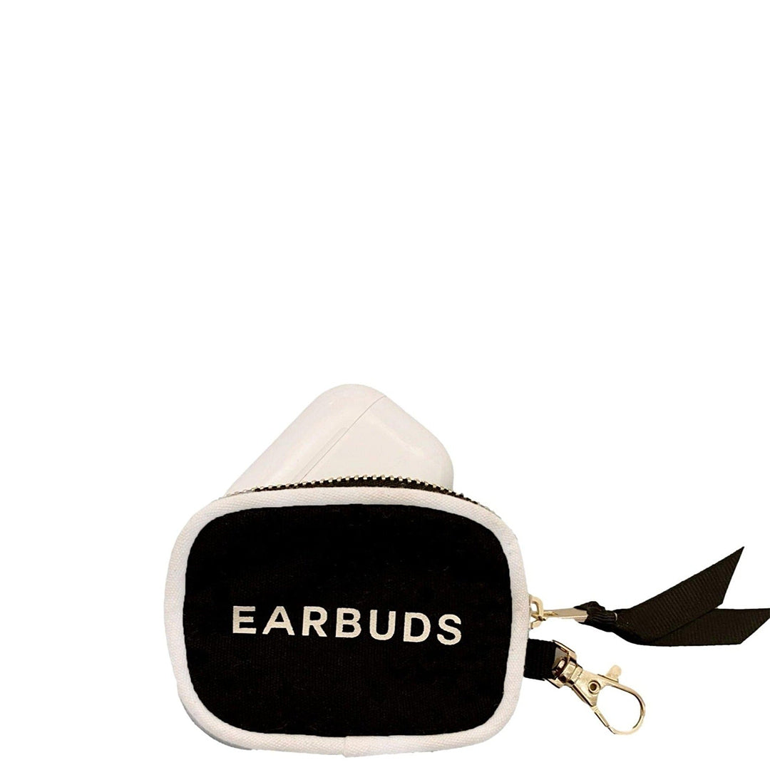 Earbuds Travel Case w Clasp – Black - Glamourous Grace
