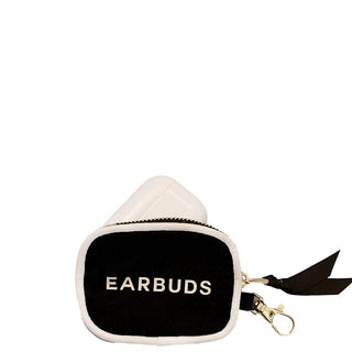 Earbuds Travel Case w Clasp – Black - Glamourous Grace