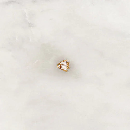 Moon Fish Stud Earrings