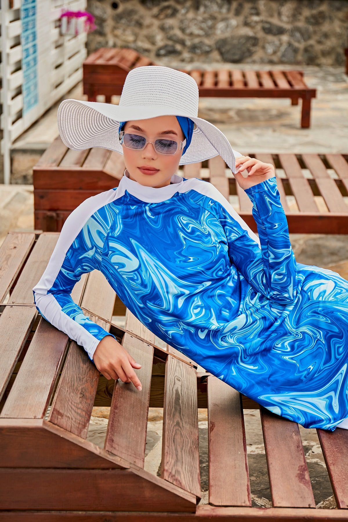 Lycra Sax Burkini Modest Swimwear M2304 - Glamourous Grace