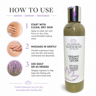 Organic Eczema Lotion – Soothing Relief & Skin Healing - Glamourous Grace