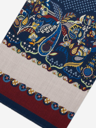 Edoardo (blue) - Soft and lightweight Italian scarf from 100% wool - Glamourous Grace