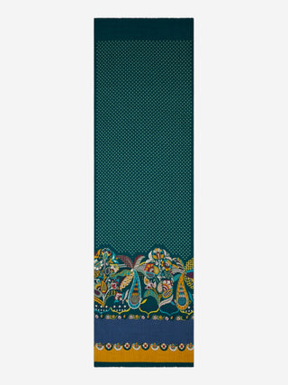 Edoardo (dark green) - Soft and lightweight Italian scarf from 100% wool - Glamourous Grace