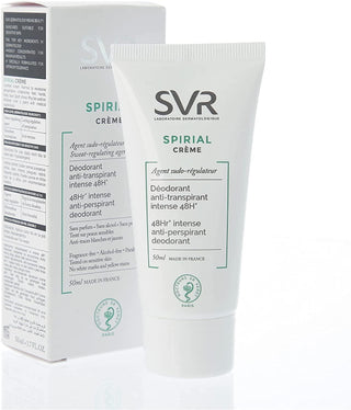 SVR Spirial Antiperspirant Cream 50ml - Fragrance-Free, Sensitive Skin Solution for Excessive Sweating - Glamourous Grace