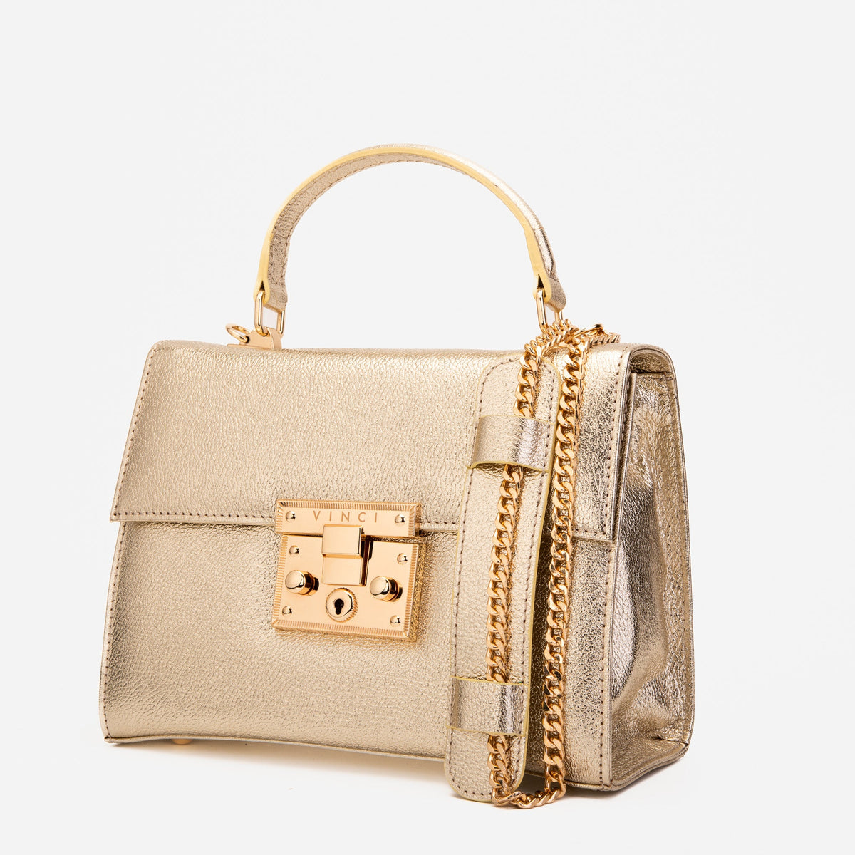 The Ege Gold Leather Handbag
