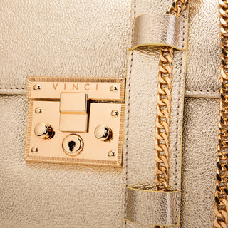 The Ege Gold Leather Handbag