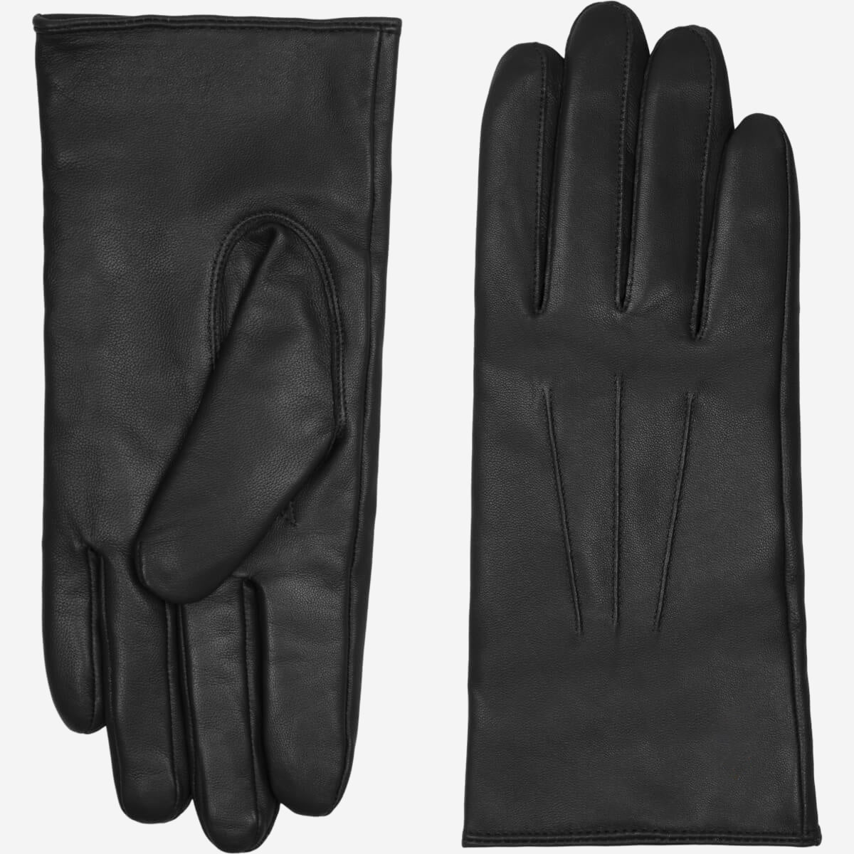 Elijah (black) – Timeless sheepskin leather gloves with luxurious cashmere lining & touchscreen capability - Glamourous Grace