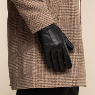 Elijah (black) – Timeless sheepskin leather gloves with luxurious cashmere lining & touchscreen capability - Glamourous Grace