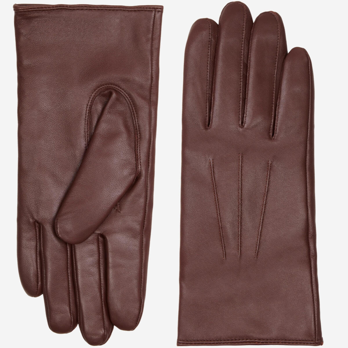 Elijah (brown) – Timeless sheepskin leather gloves with luxurious cashmere lining & touchscreen capability - Glamourous Grace
