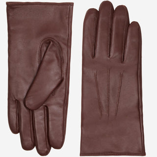 Elijah (brown) – Timeless sheepskin leather gloves with luxurious cashmere lining & touchscreen capability - Glamourous Grace