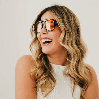 Ellen Retro Square Pilot Sunglasses