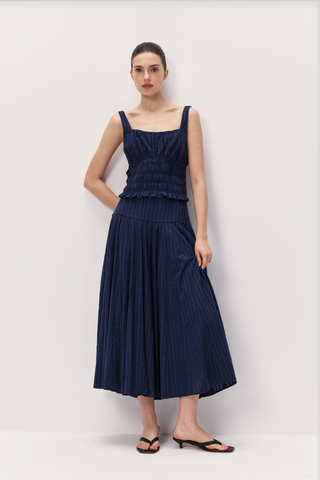 Merritt Navy Midi Skirt - Glamourous Grace