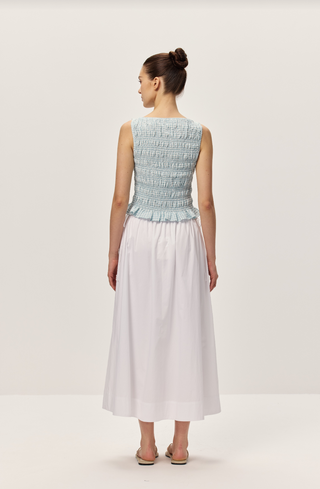 Tegan Seafoam Gingham Top - Glamourous Grace