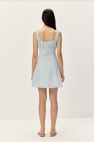 Vale Seafoam Gingham Mini Dress - Glamourous Grace