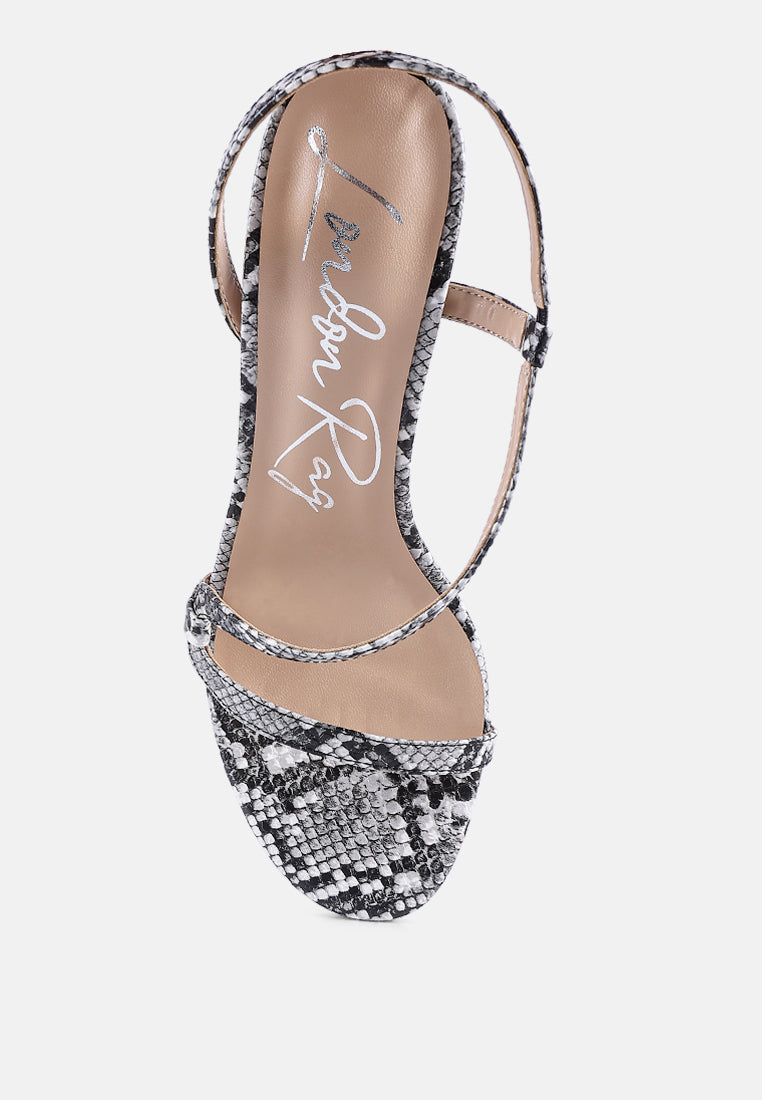 Epoque Heeled Strappy Slingback Sandals - Glamourous Grace
