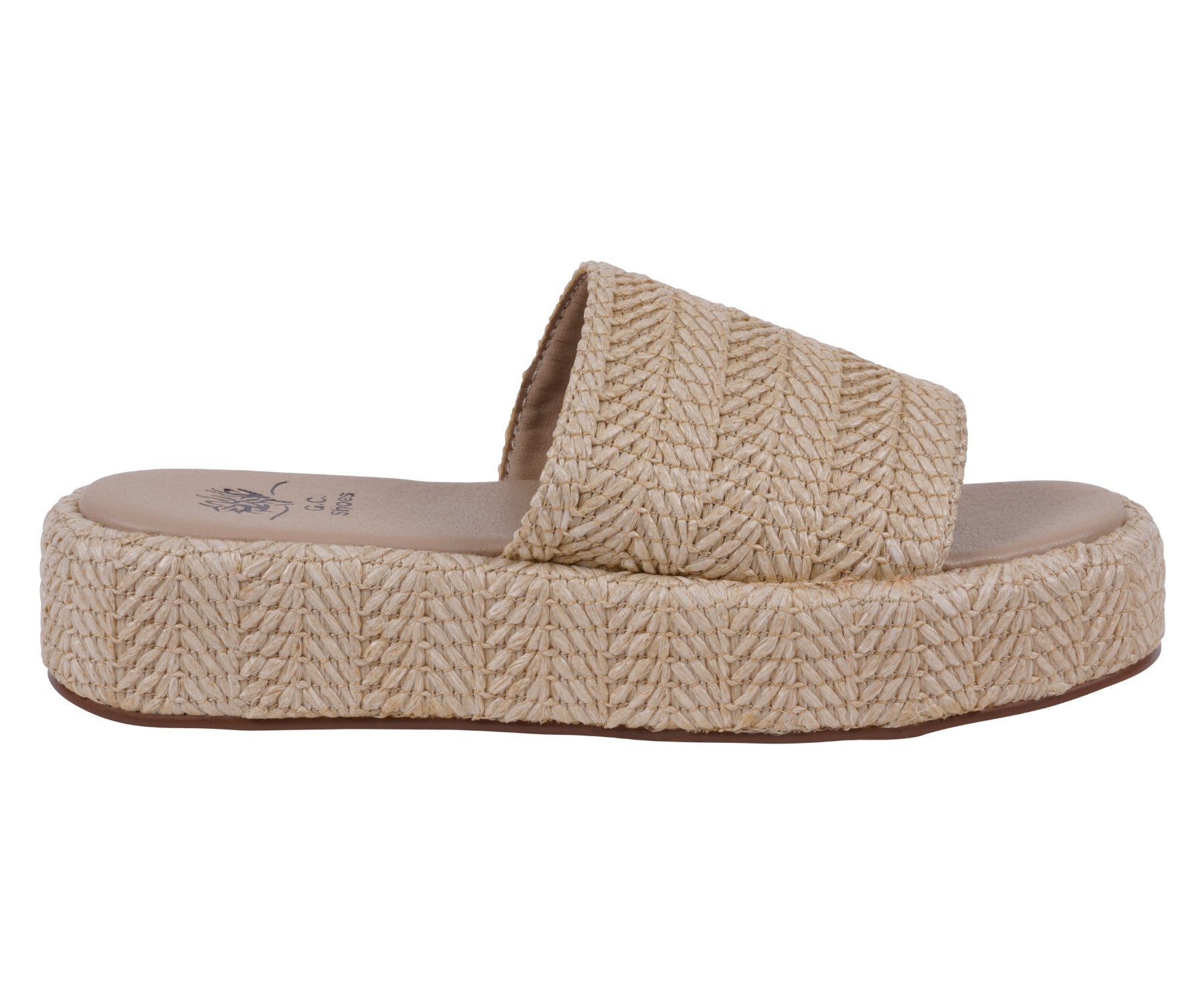 Women's Evie Natural Platform Slide - Glamourous Grace