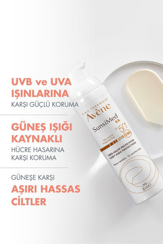 Avene Sunsimed KA High Protection Sunscreen SPF 50+ for Sensitive Skin - Water-Resistant, Non-Whitening, Soothing Avène Thermal Water - 2.71 fl oz - Glamourous Grace
