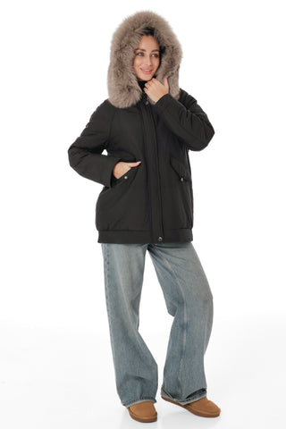 Genuine Polar Fox Trim Coat