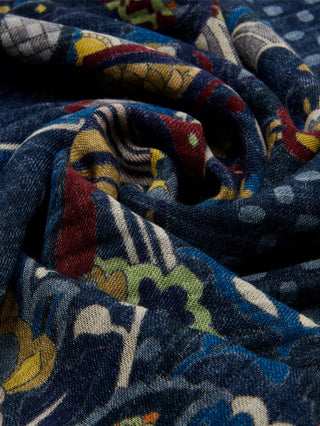 Edoardo (blue) - Soft and lightweight Italian scarf from 100% wool - Glamourous Grace