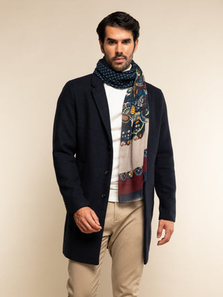 Edoardo (blue) - Soft and lightweight Italian scarf from 100% wool - Glamourous Grace