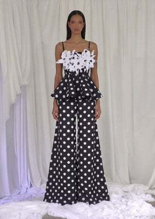 LA COLINA PANTS IN BLACK POLKA DOTS - Glamourous Grace