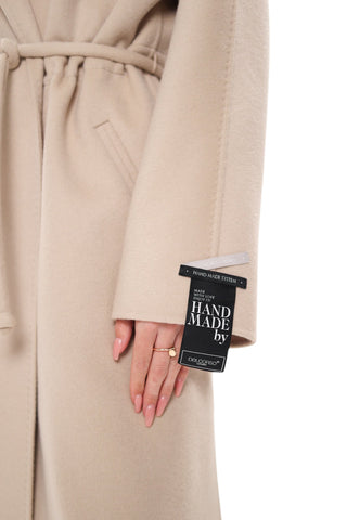 Margaret Premium Lana Wool Cashmere Coat in Royal Creme