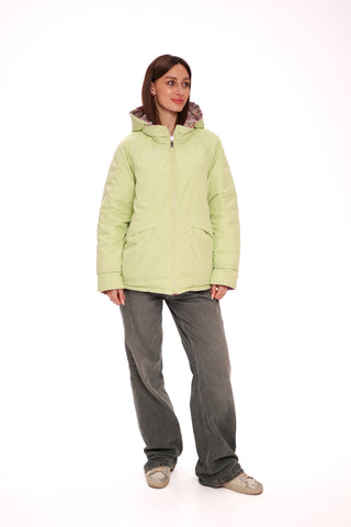 Reversible Demi-Season Jacket in Iris/Lemongrass