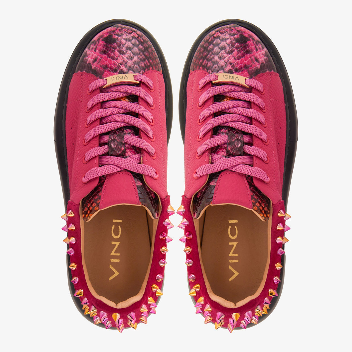 The Venezia Fuchsia Leather Women Sneaker