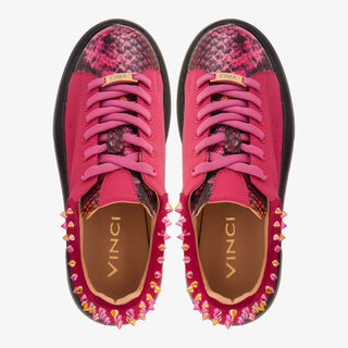 The Venezia Fuchsia Leather Women Sneaker