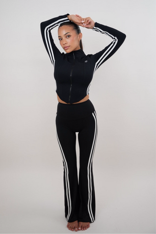 I Am Motivated Black Flare Pant